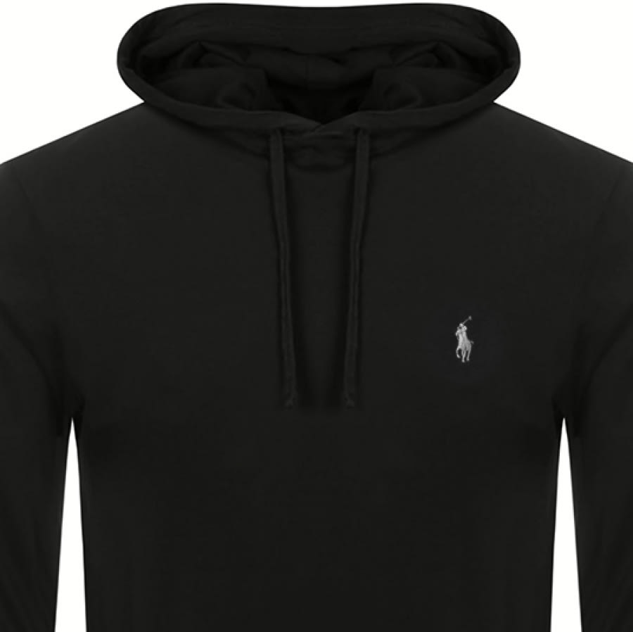 Alternative Image for ProductRalph Lauren Long Sleeved Hooded T Shirt Black2